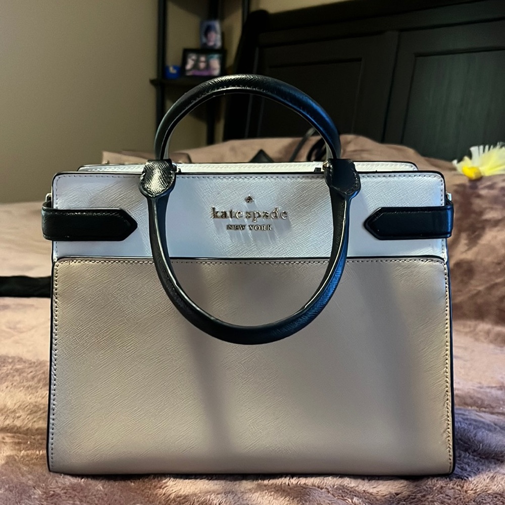 Cream, White and Black Kate Spade Crossbody